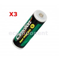 PILA TORCETTA ZINCO / CLORURO 3V 2R10 2R10S per vecchi tester ICE 680R - 3 PEZZI